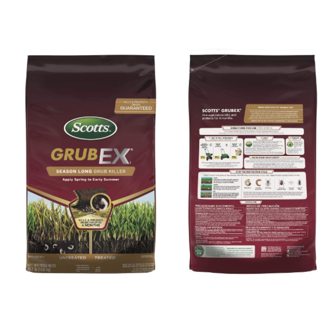 Scotts GrubEx1 - Grub Killer for Lawns, Kills White Grubs, Sod Webworms and Larvae of Japanese Beetles & More, Treats up to 10,000 sq. ft., 28.7 lb.