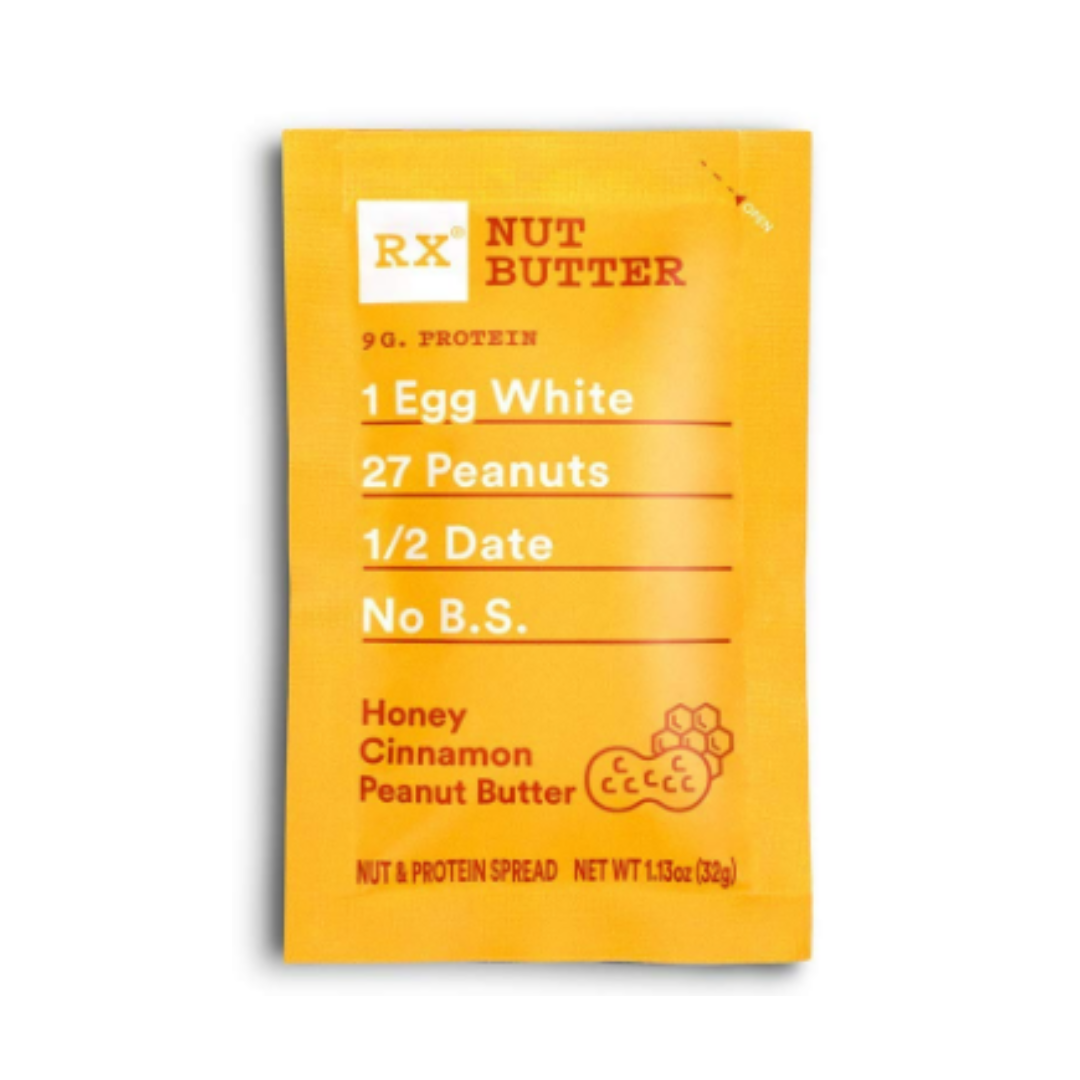 RX Nut Butter, Honey Cinnamon Peanut Butter, Keto Snack, Gluten Free, 1.13 Ounce - Pack of 10