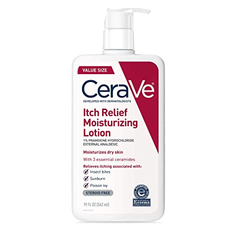 CeraVe Moisturizing Lotion Anti Itch Lotion with Pramoxine Hydrochloride Relieves Itch with Minor Skin Irritations, Sunburn Relief, Bug Bites