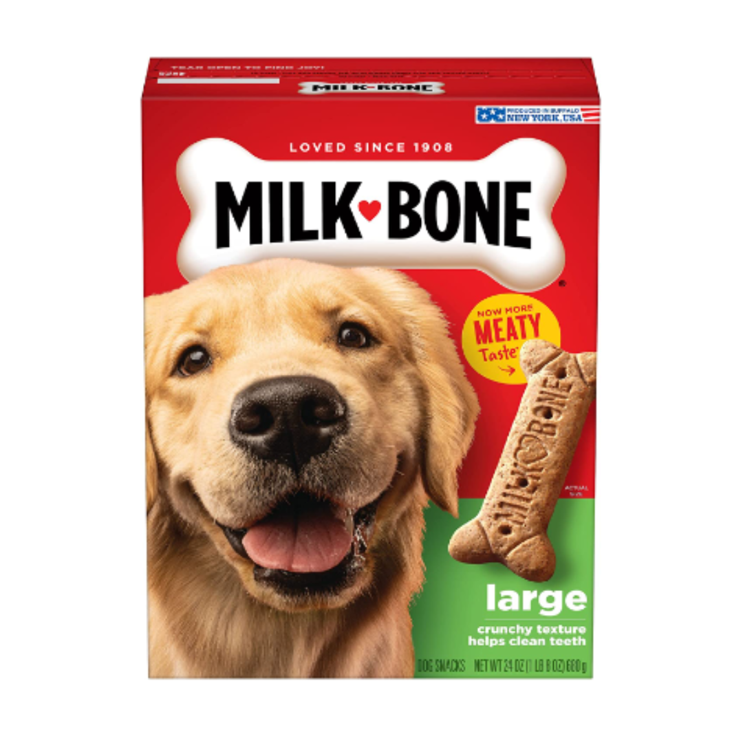 Milk-Bone Original Dog Treat Biscuits, Crunchy Texture Helps Clean Teeth, Large, 24 Ounce