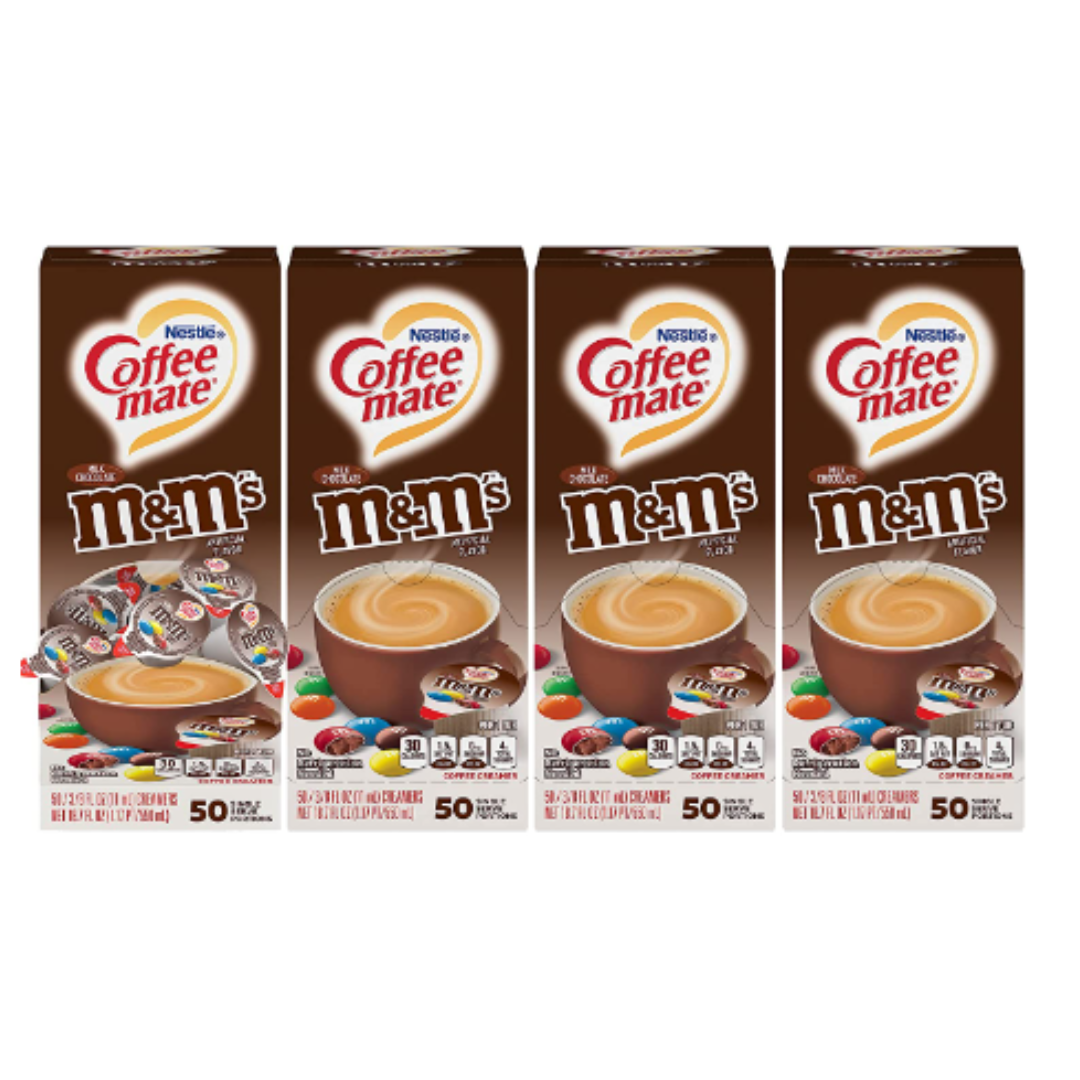 Nestle Coffee mate Coffee Creamer, M&M Flavor, 50 Count - Pack of 4