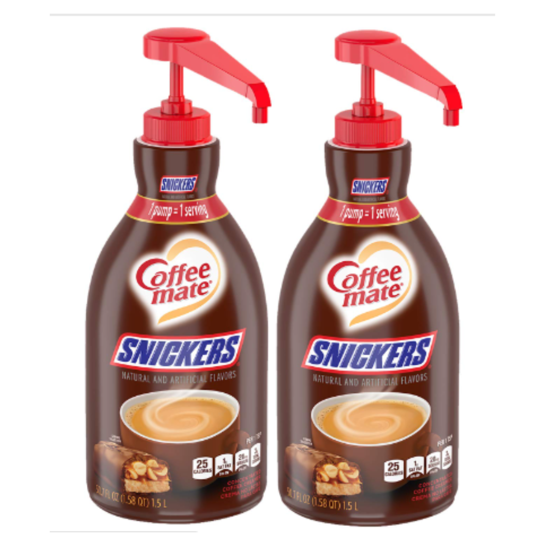 Nestle Coffee mate Snickers Coffee Creamer, 50.7 Fl Ounce - Pack of 2