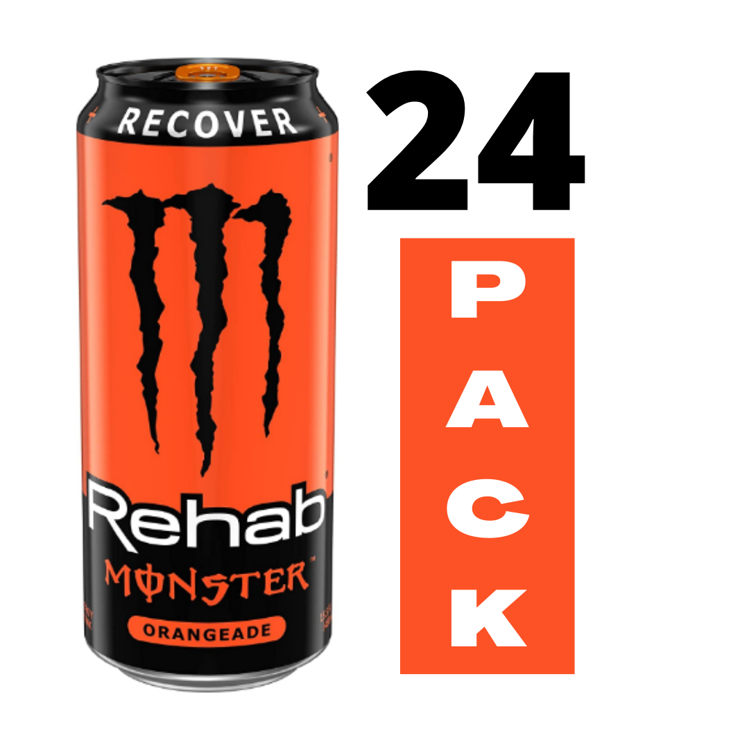 Monster Rehab Tea + Orangeade, Energy Iced Tea, 15.5 Ounce - Pack of 24