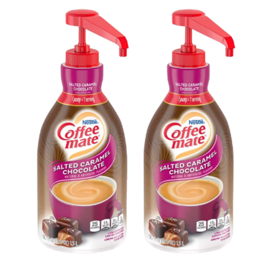 Nestle Coffee mate Coffee Creamer, Salted Caramel Chocolate, 50.7 Fl Ounce - Pack of 2