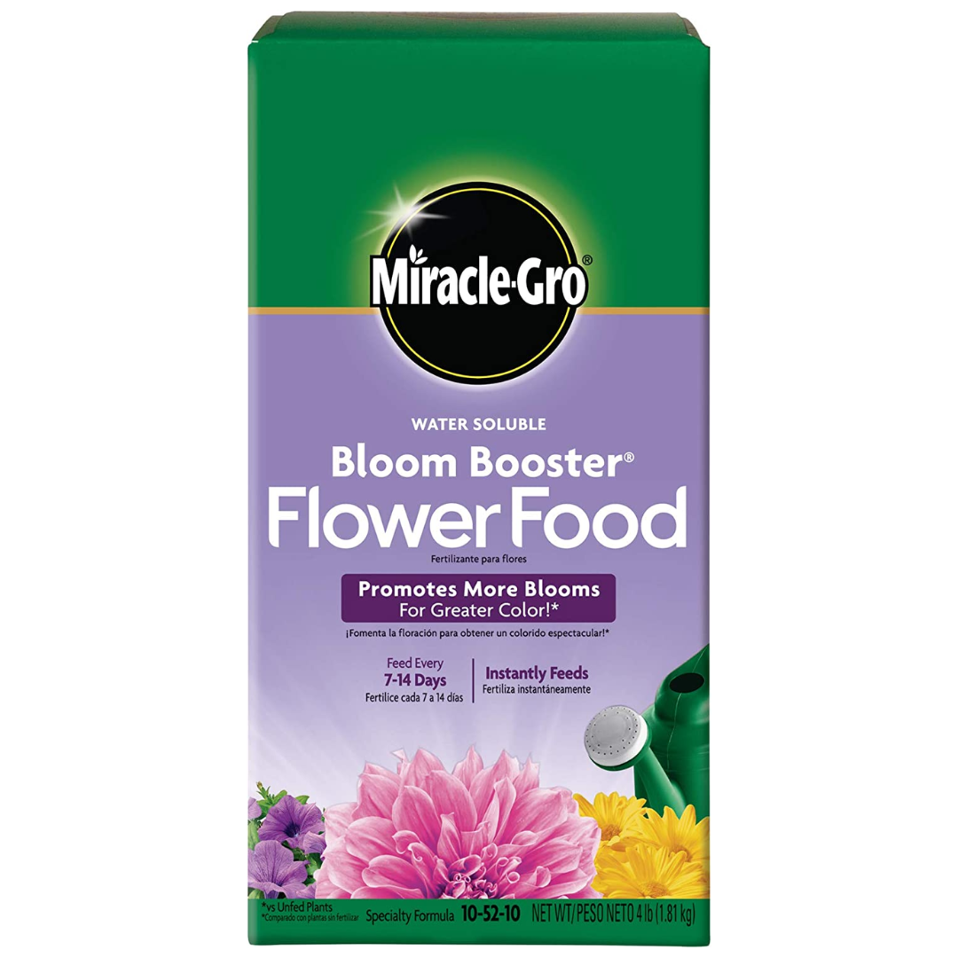 Miracle-Gro Water Soluble Bloom Booster Flower Food, 4 LB