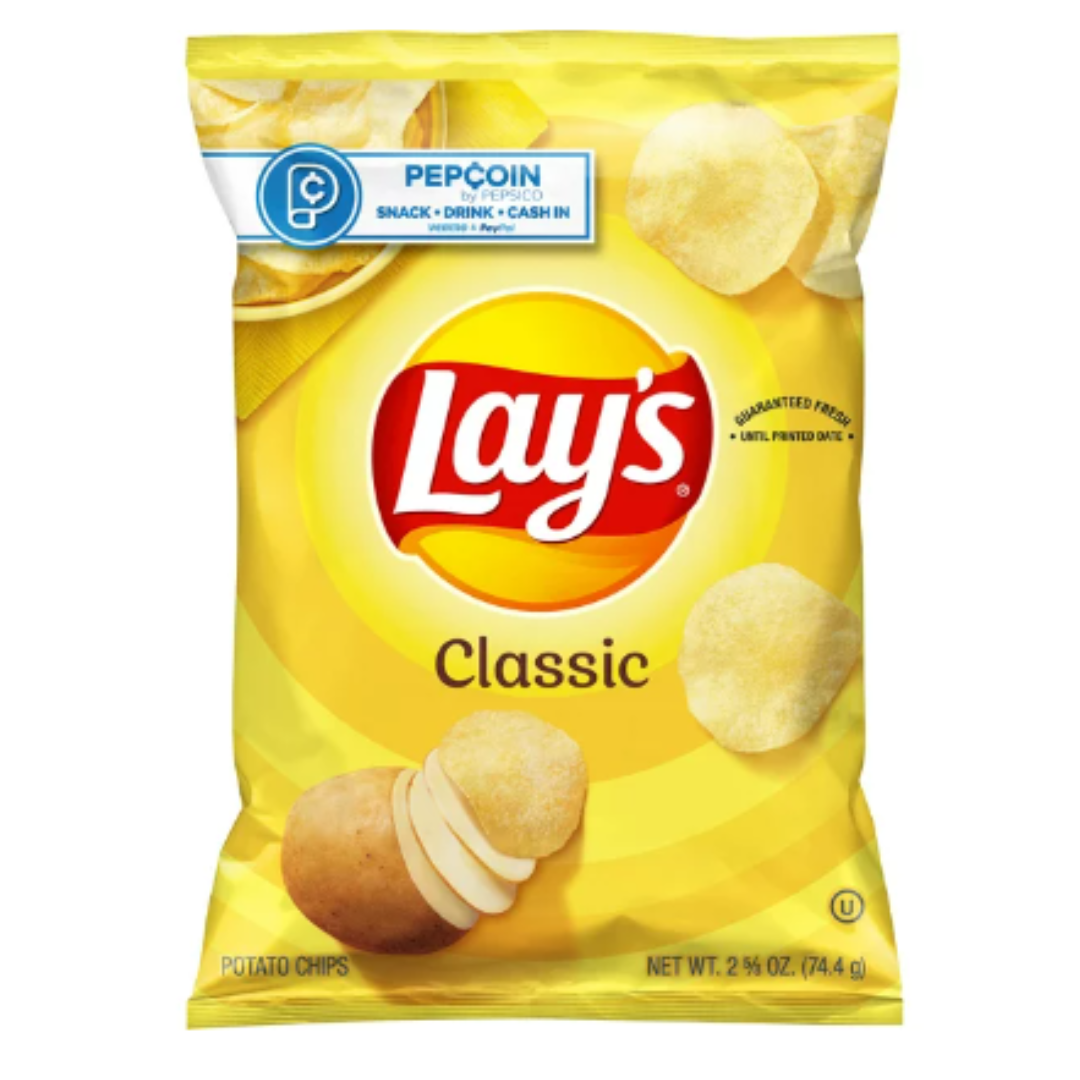 Lay's Classic Potato Chips, 2 5/8 Ounce