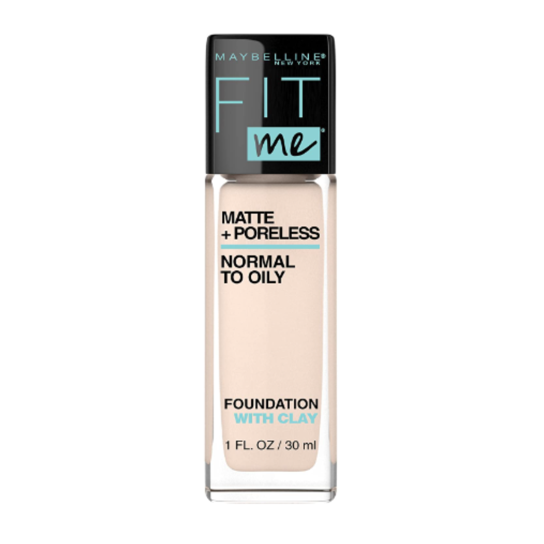 Maybelline Fit Me Matte + Poreless Liquid Foundation Makeup, Fair Ivory, 1 fl Ounce
