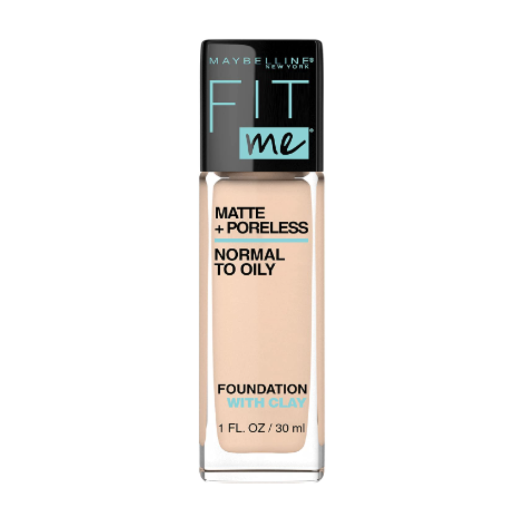 Maybelline Fit Me Matte + Poreless Liquid Foundation Makeup, Ivory, 1 fl Ounce
