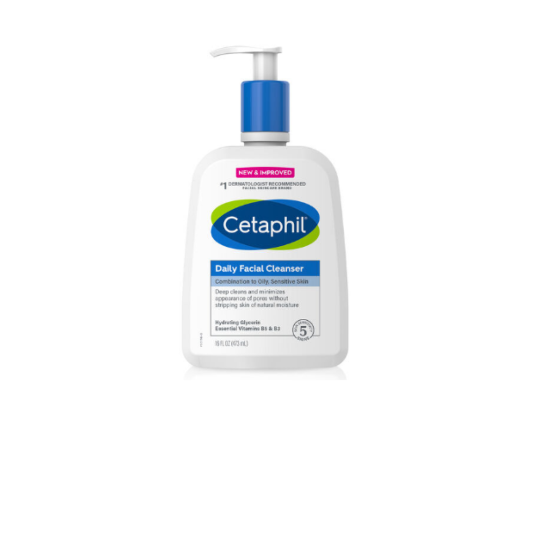 CETAPHIL Face Wash, Daily Facial Cleanser for Sensitive Combination to Oily Skin, NEW - 20 oz