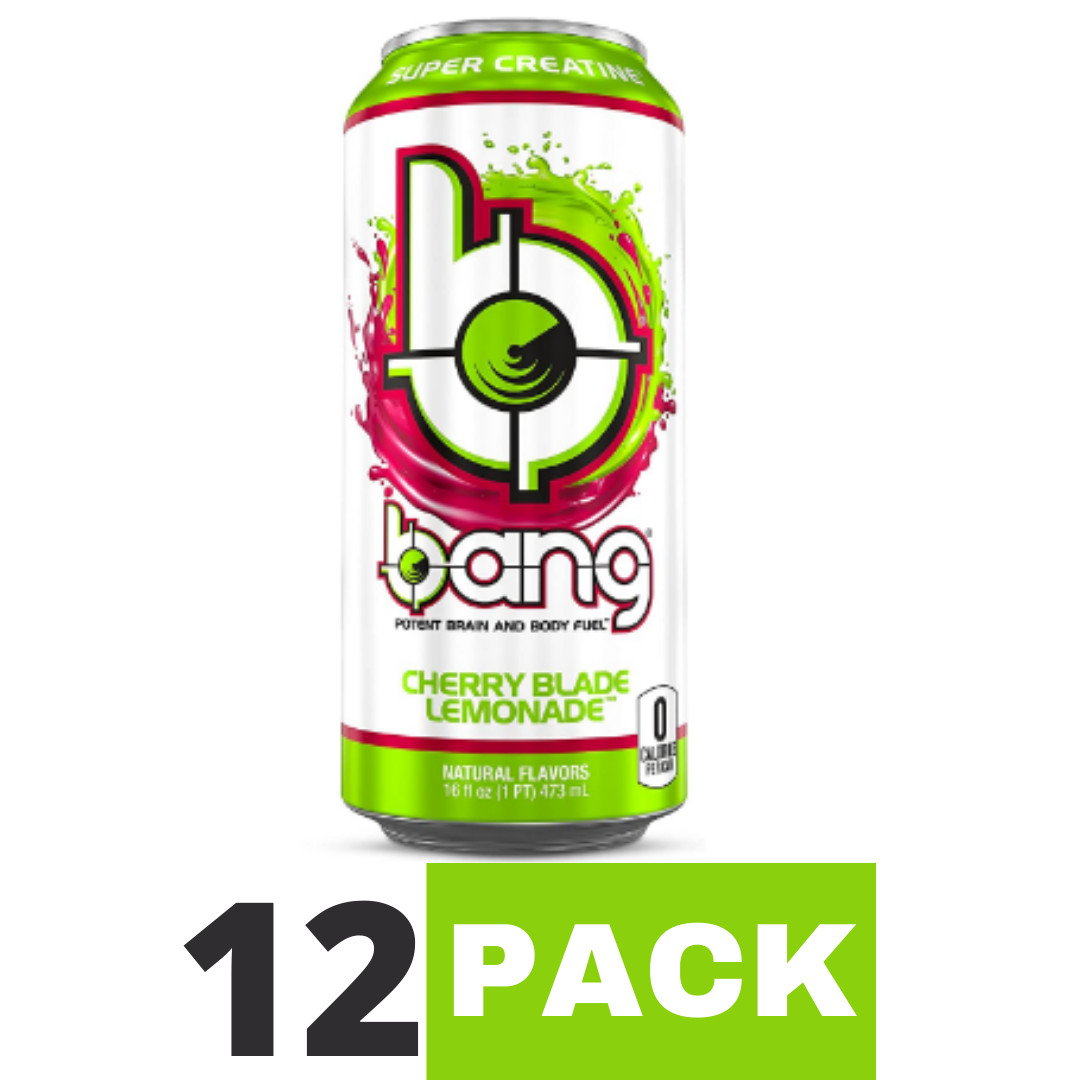 Bang Cherry Blade Lemonade Energy Drink, Sugar Free with Super Creatine 16 Ounce - Pack of 12