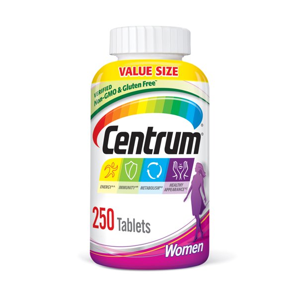 Centrum Multivitamins for Women, Multivitamin/Multimineral Supplement - 250 Count, Old Packaging