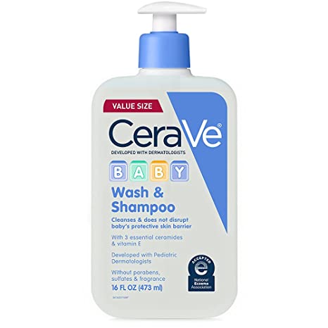 CeraVe Baby Wash & Shampoo, 16 Oz