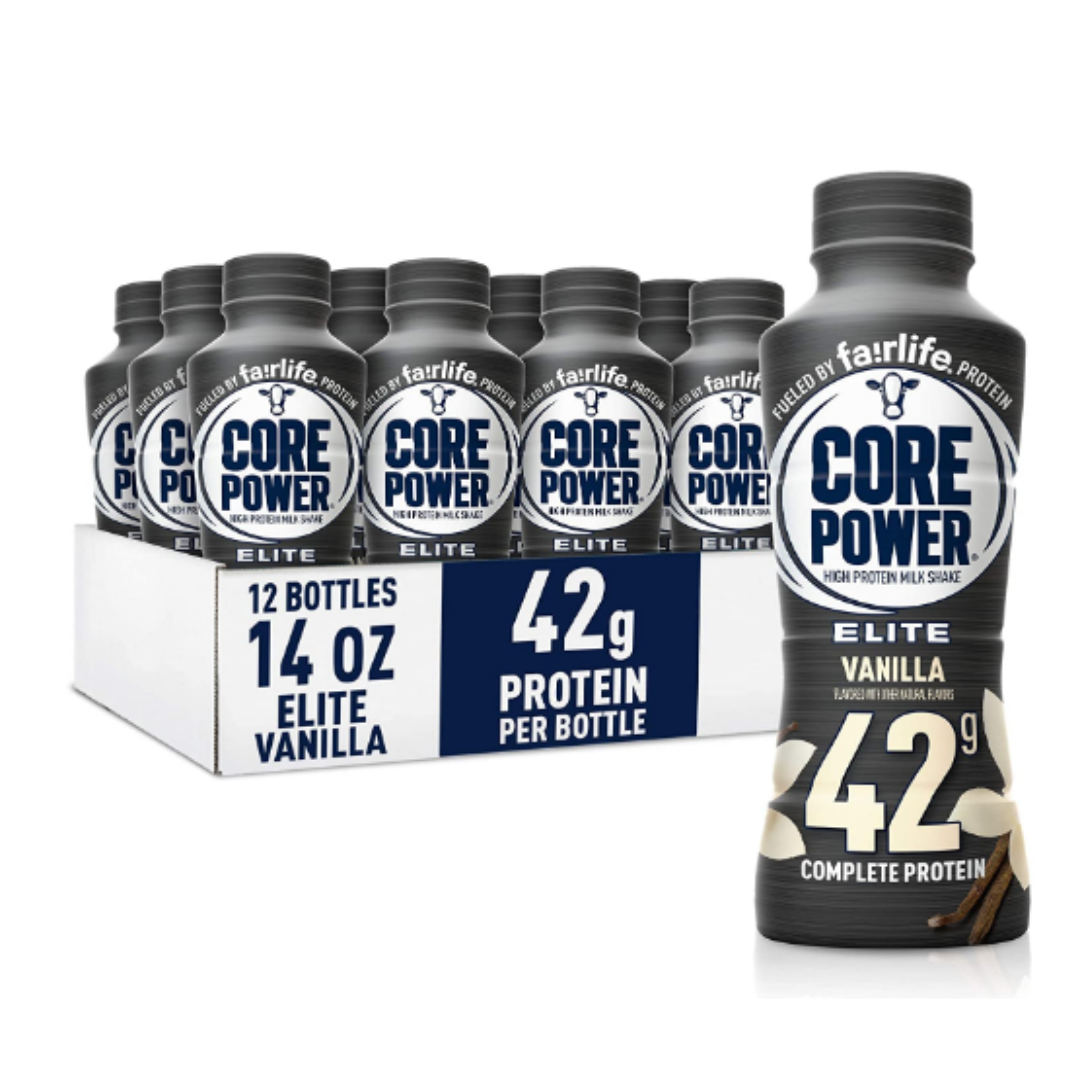 Fairlife Core Power Elite High Protein Shake, Vanilla 14 Ounce - Pack of 12