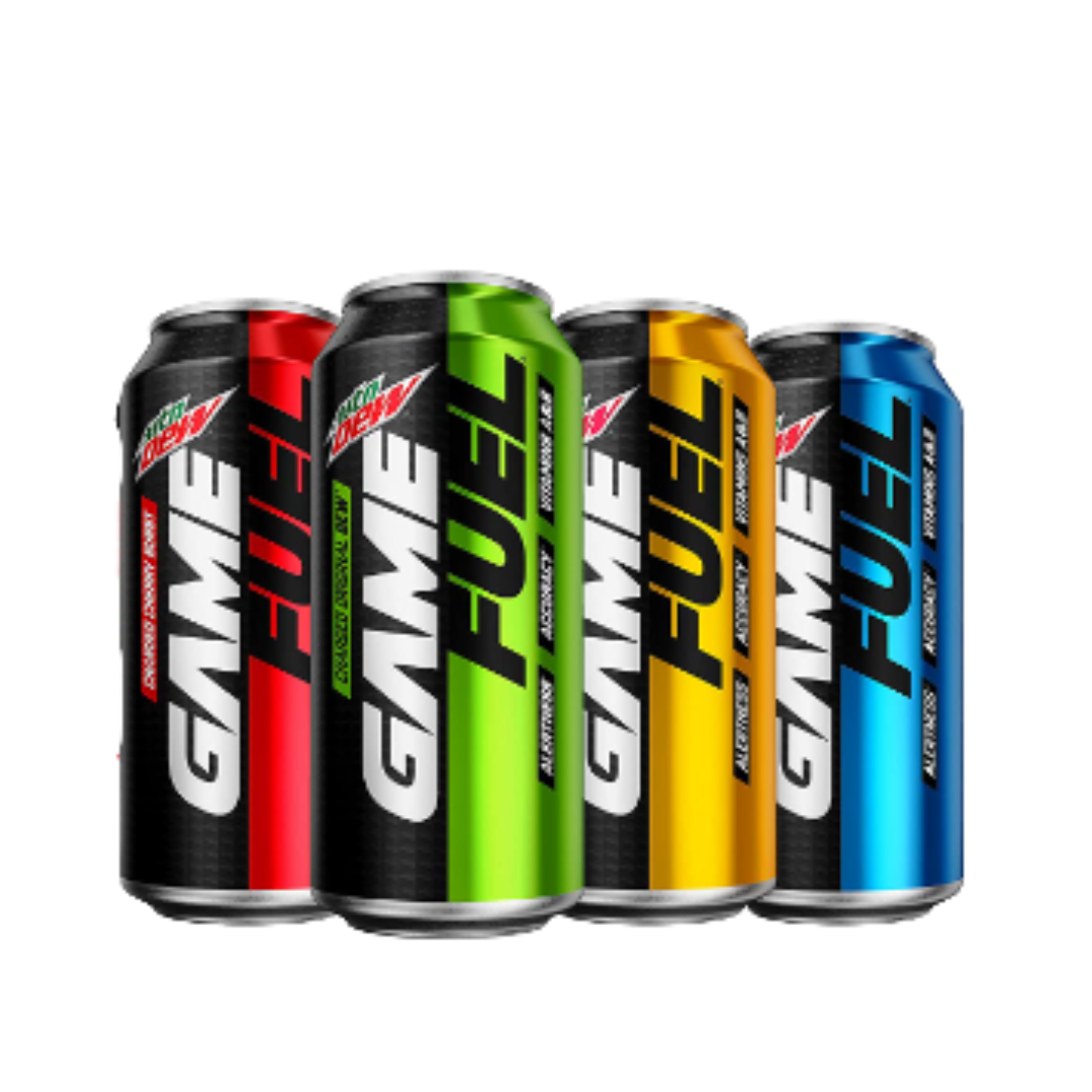 Mountain Dew Game Fuel, 4 Flavor Variety Pack, 16 Ounce - Pack of 12