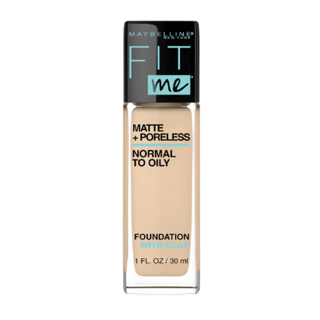 Maybelline Fit Me Matte + Poreless Liquid Foundation Makeup, Light Beige, 1 fl Ounce
