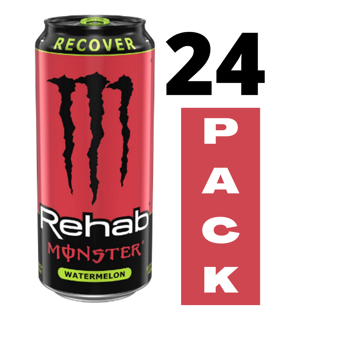 Monster Rehab Watermelon, Energy Iced Tea, 15.5 Ounce - Pack of 24