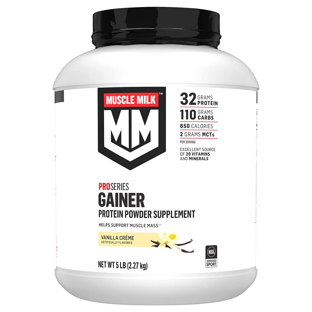 Muscle Milk Pro Series Gainer Protein Powder Supplement, Vanilla Crème, 5 LB