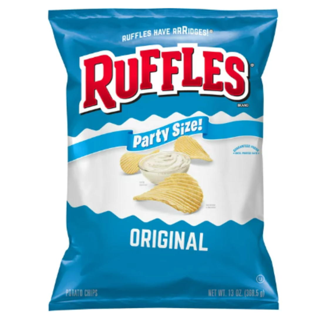 Ruffles Original Potato Chips Party Size, 13 Ounce