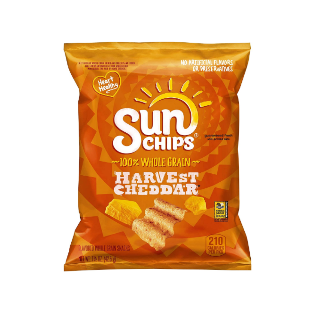 SunChips Harvest Cheddar Flavored Multigrain Snacks, 1.5-Ounce - Pack of 64