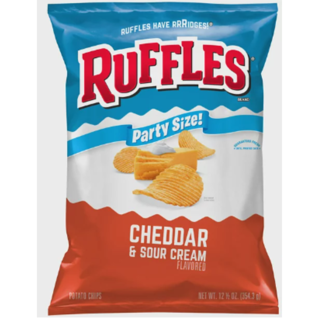 Ruffles Potato Chips Cheddar & Sour Cream Flavored 12.5 Ounce