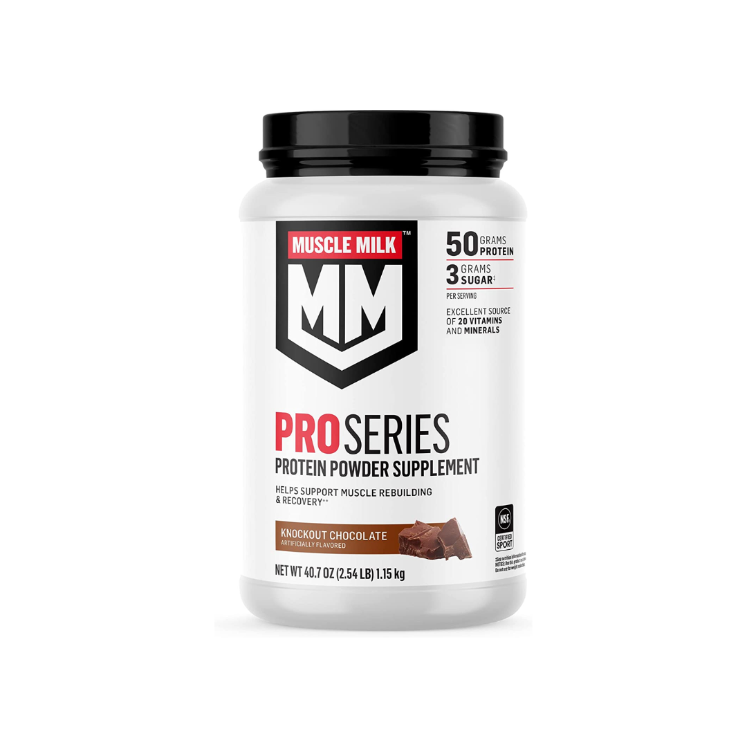 Muscle Milk Pro Series Protein Powder Supplement, Knockout Chocolate, 40.7 Ounce