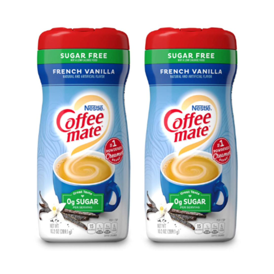 Coffee Mate French Vanilla Sugar Free Coffee Creamer 10.2 Ounce - Pack of 2