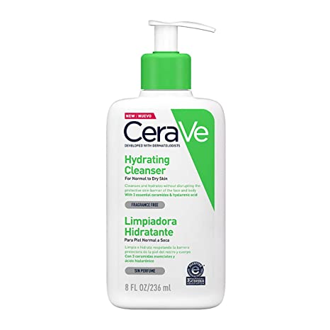 CeraVe Hydrating Cleanser 8 Oz (236 ml) - for Normal to Dry Skin