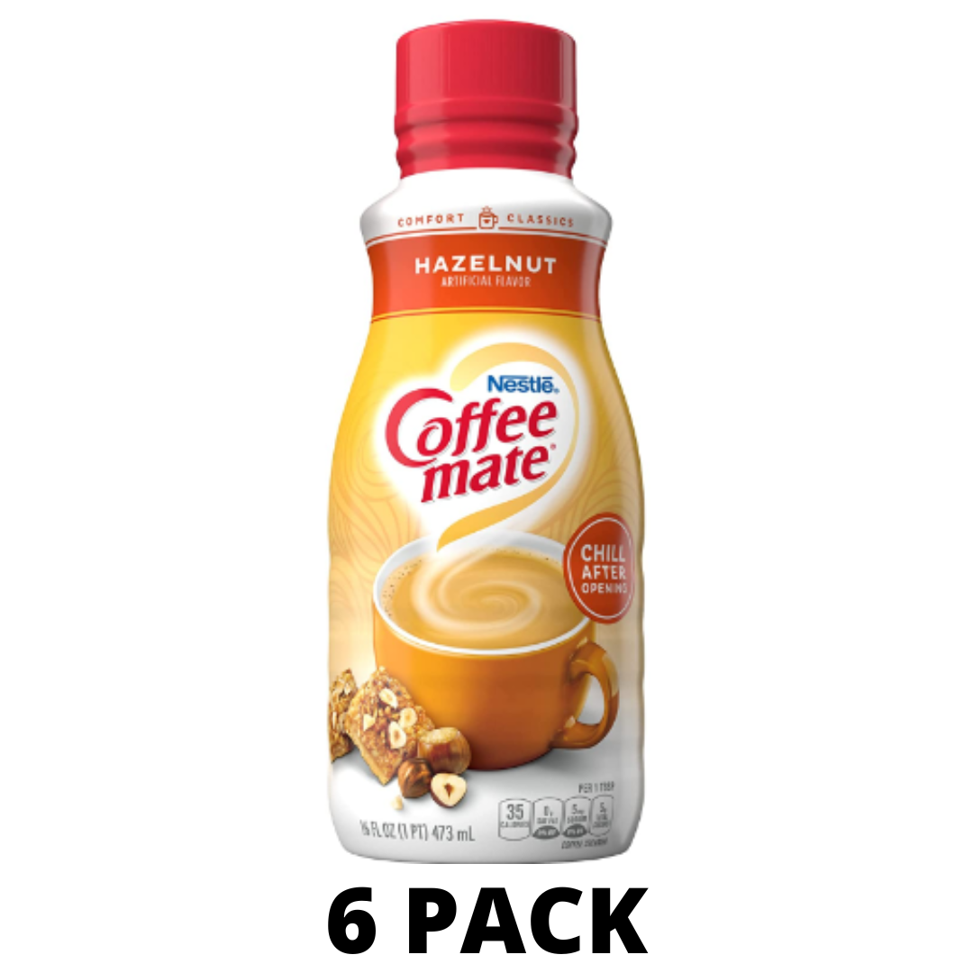 NESTLE COFFEE MATE creamer Hazelnut - Pack of 6