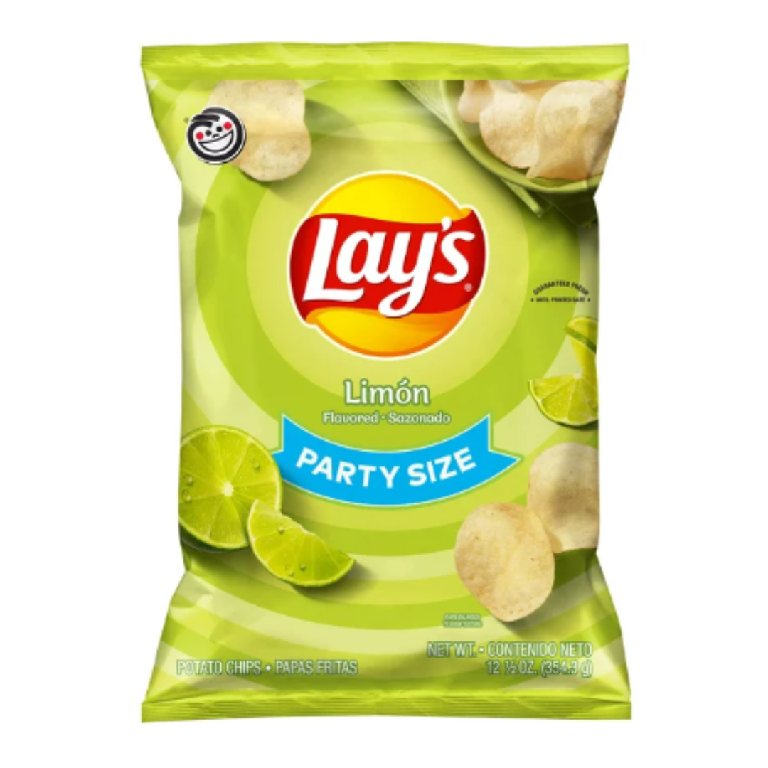 Lay's Limon Flavored Potato Chips, Party Size, 12.5 Ounce