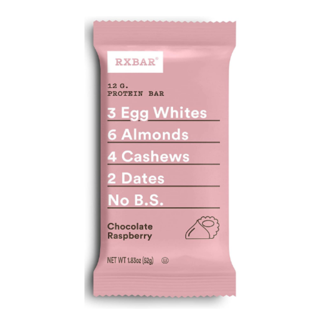RXBAR, Chocolate Raspberry, Protein Bar, High Protein Snack, Gluten Free, 1.83 Ounce - Pack of 12