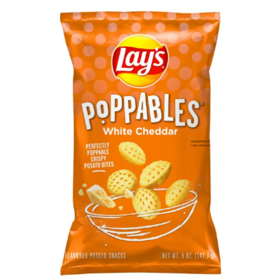 Lay's Poppables White Cheddar Flavored Potato Snacks, 5 Ounce