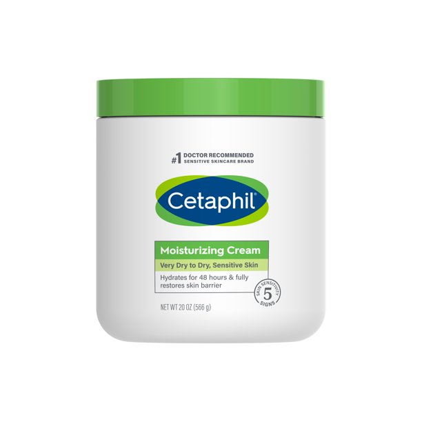 Cetaphil Moisturizing Cream for Very Dry to Dry and Sensitive Skin, 20 Oz