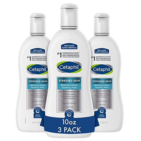 CETAPHIL RESTORADERM Soothing Wash - 10oz (Pack of 3)