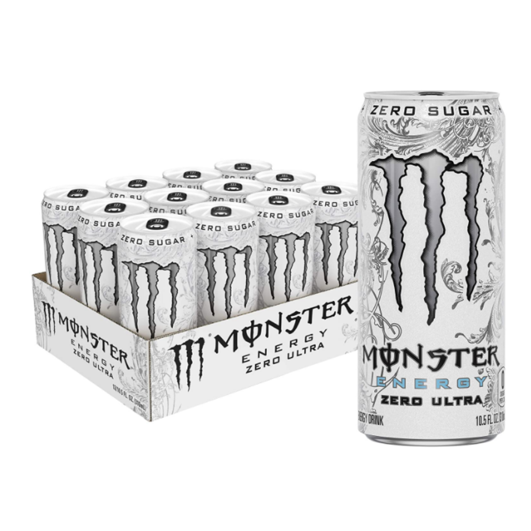 Monster Energy Zero Ultra, Sugar Free Energy Drink 10.5 Ounce - Pack of 12