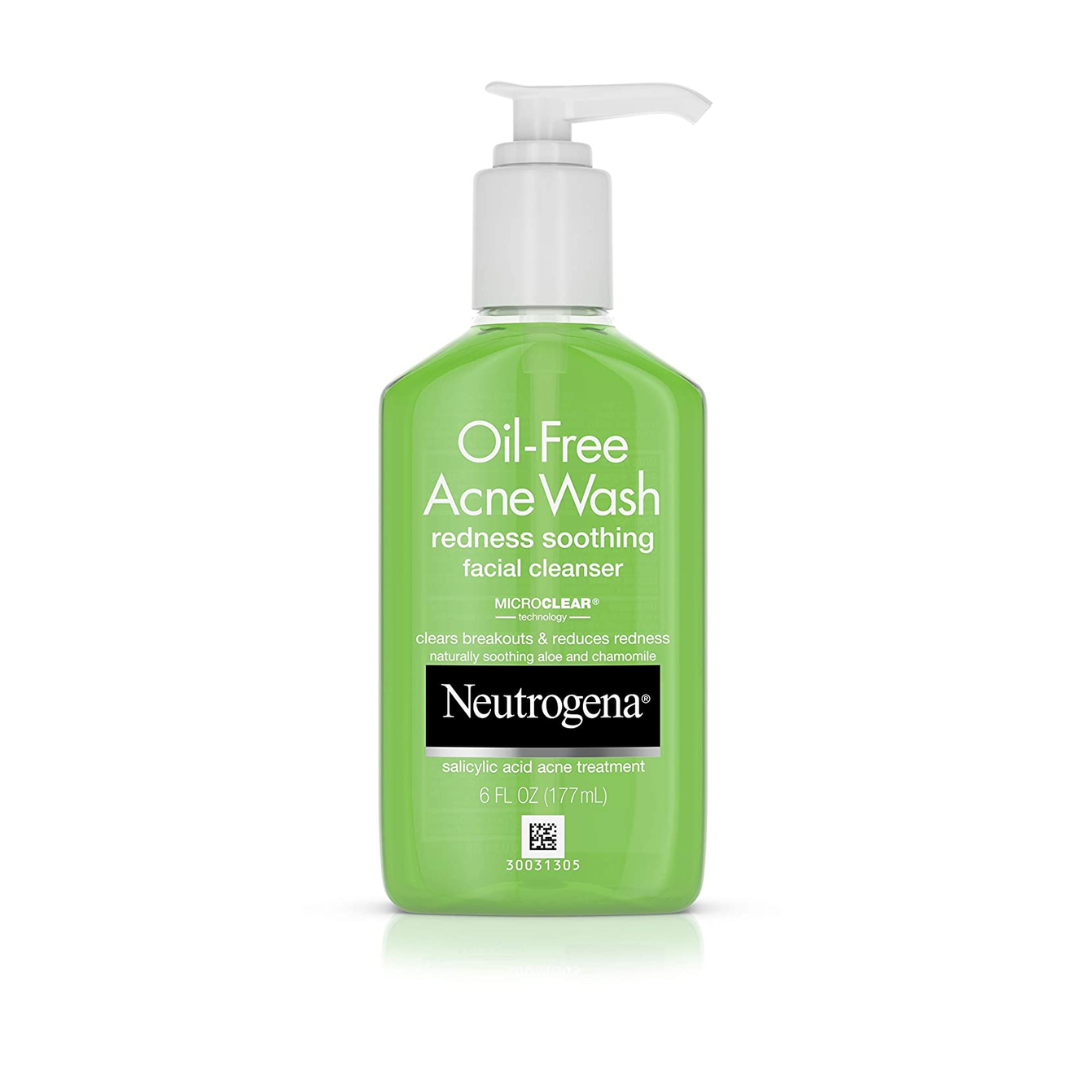 Neutrogena Oil-Free Acne and Redness Facial Cleanser, 6 fl Ounce