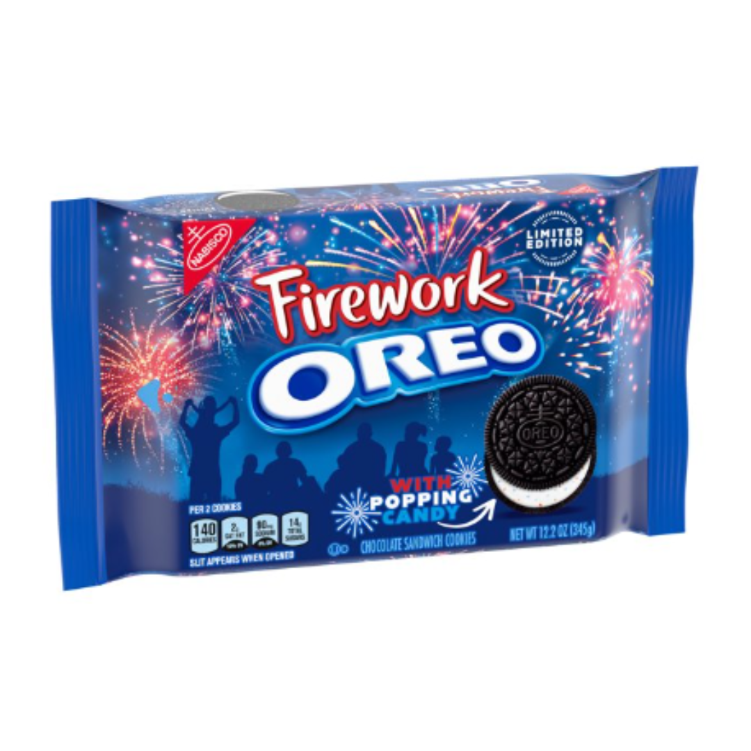 OREO Firework Chocolate Sandwich Cookies with Popping Candy, 12.2 Ounce