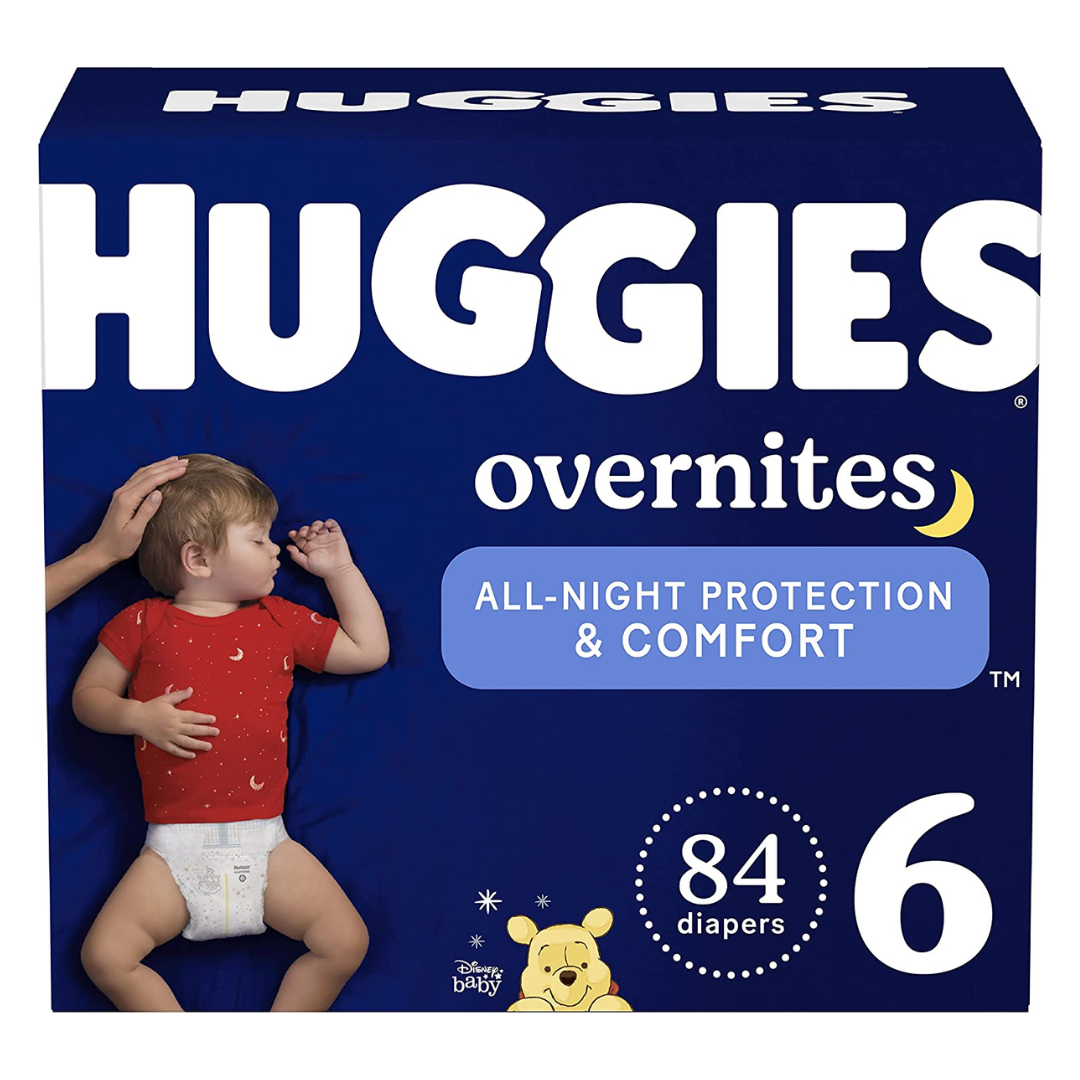 Overnight Diapers Size 6, Huggies Overnites Nighttime Baby Diapers - 84 Count