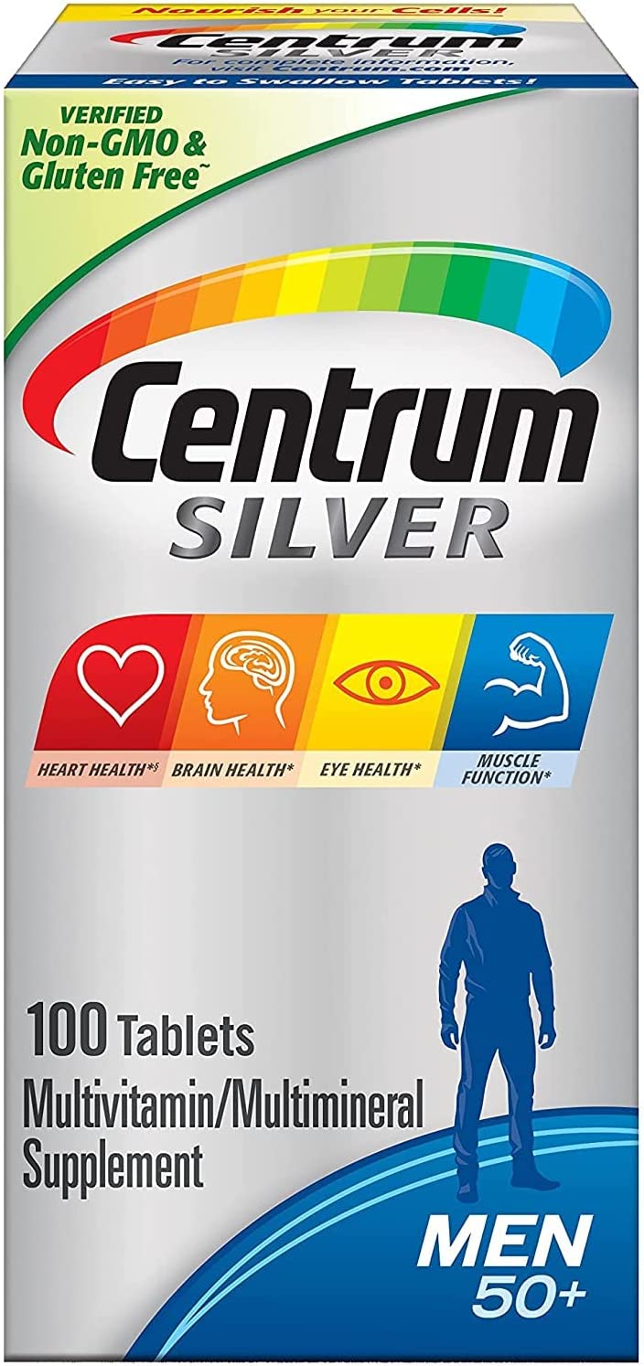 Centrum Silver Men 50 + Multivitamin/multimineral 100 Tablets (2 Pack)