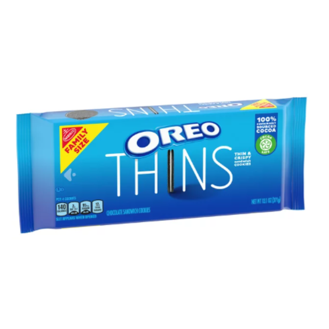 OREO Thins Chocolate Sandwich Cookies, Family Size, 13.1 Ounce