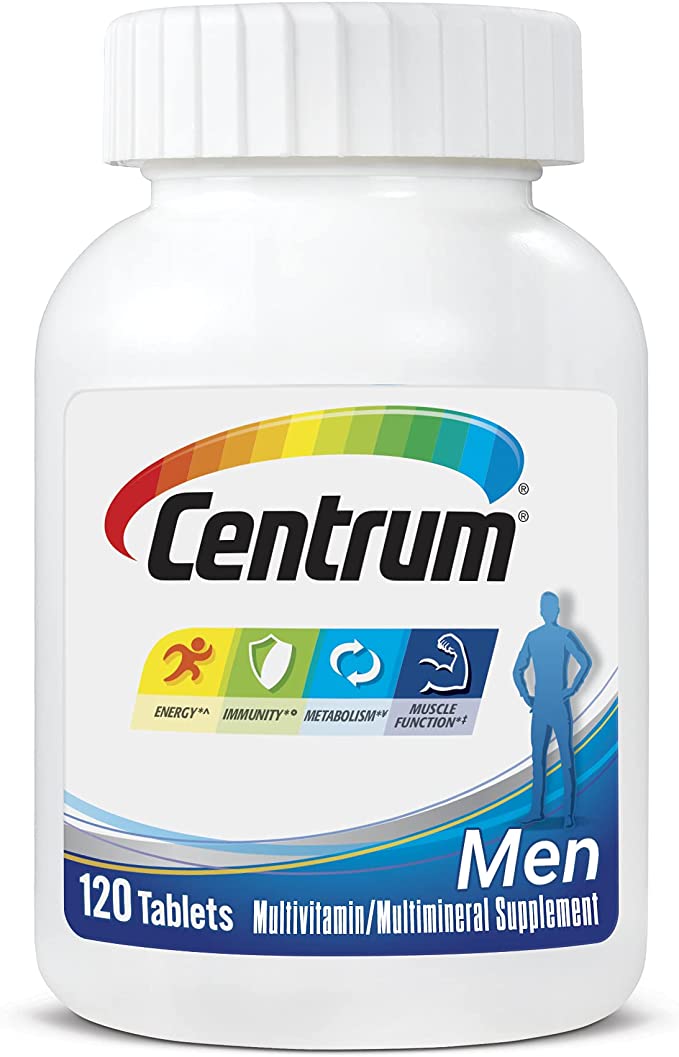 Centrum Multivitamin for Men, Multimineral Supplement with Vitamin D3, B Vitamins and Antioxidants, Gluten Free, Non-GMO Ingredients - 120 Count