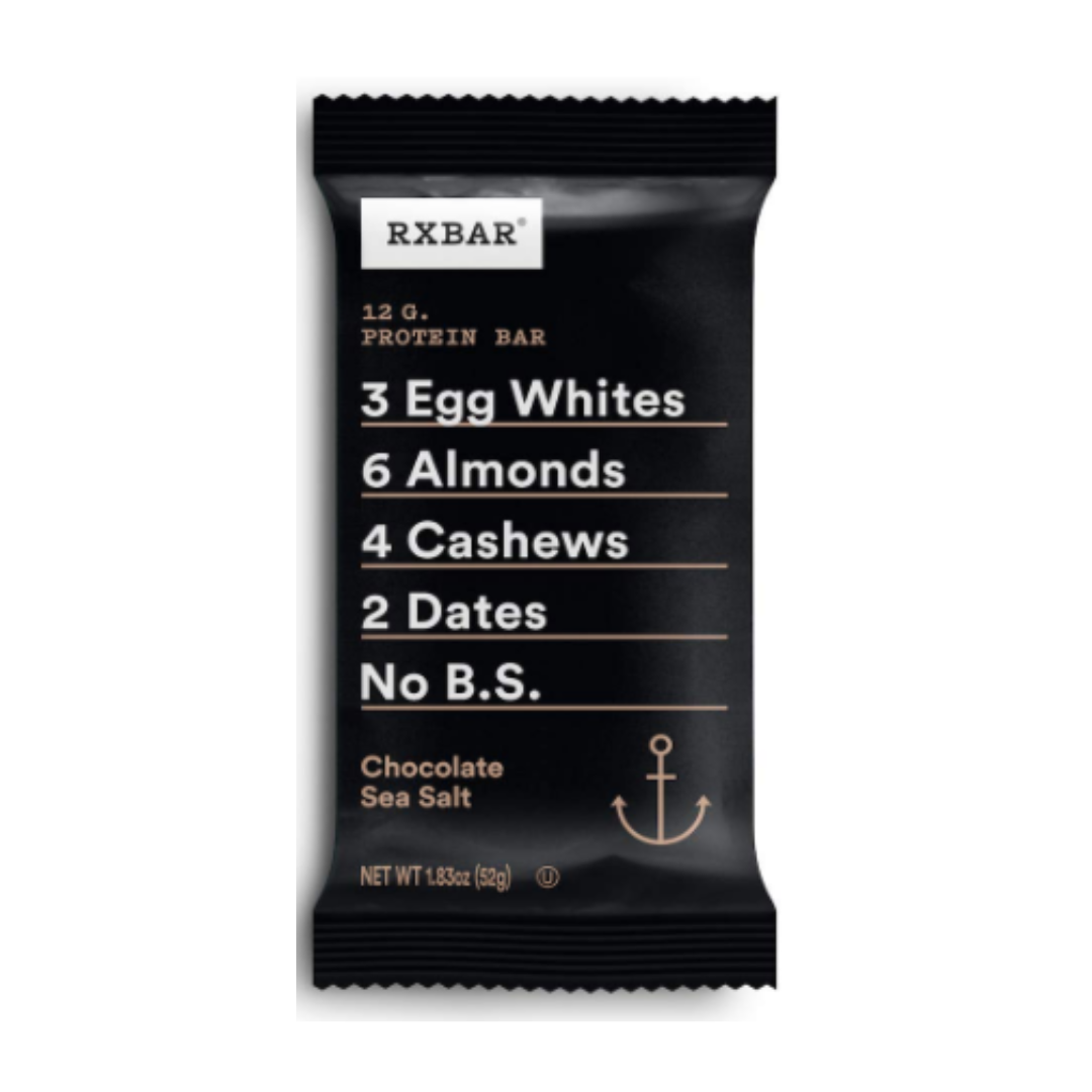 RXBAR, Chocolate Sea Salt, Protein Bar, High Protein Snack, Gluten Free, 1.83 Ounce - Pack of 12