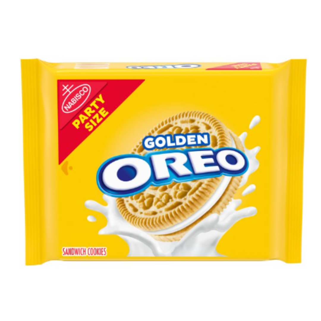 OREO Golden Sandwich Cookies, Vanilla, Party Size, 25.5 Ounce