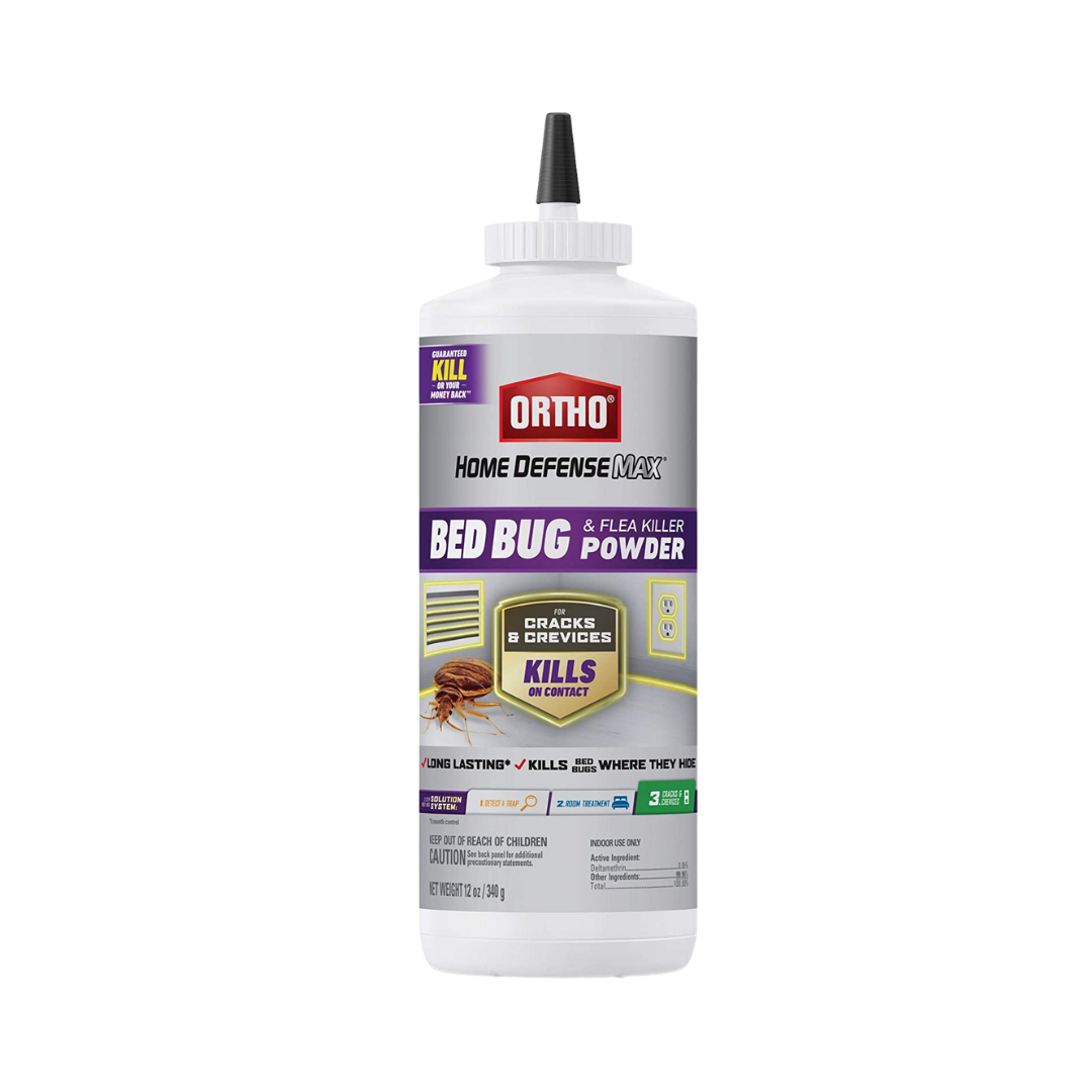 Ortho Home Defense Max Bed Bug & Flea Killer Powder, 12 Oz. - Kills Bed Bugs Where They Hide