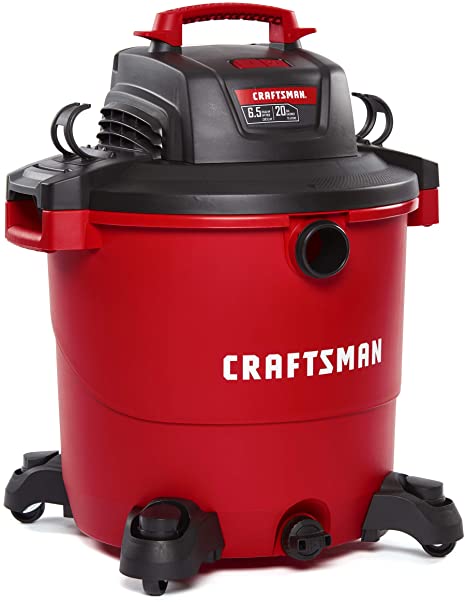 CRAFTSMAN CMXEVBE17596 20 Gallon 6.5 Peak HP Wet-Dry Vacuum, Red