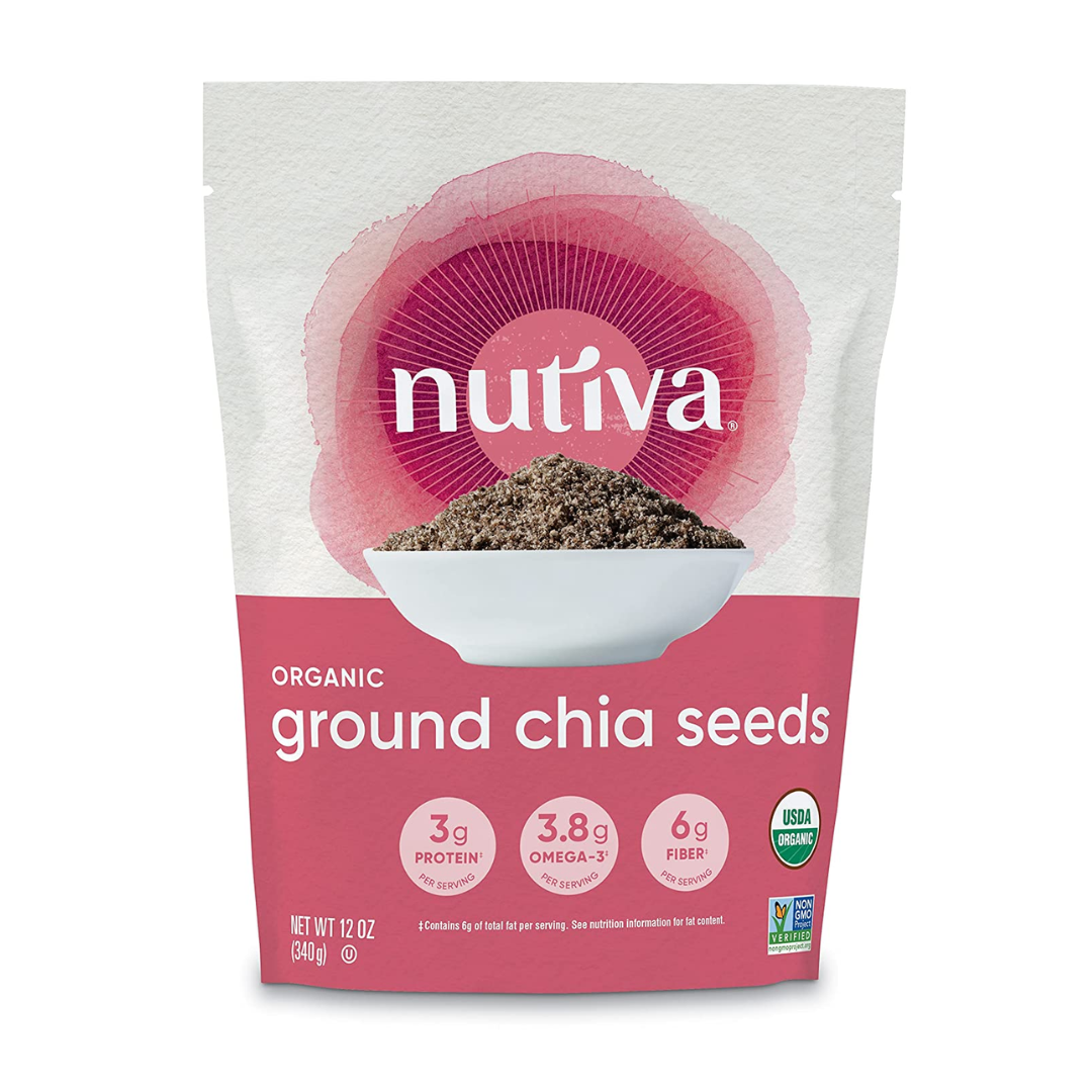 Nutiva Organic Premium Raw Ground Chia Seeds, 12 Ounce - Pack of 1