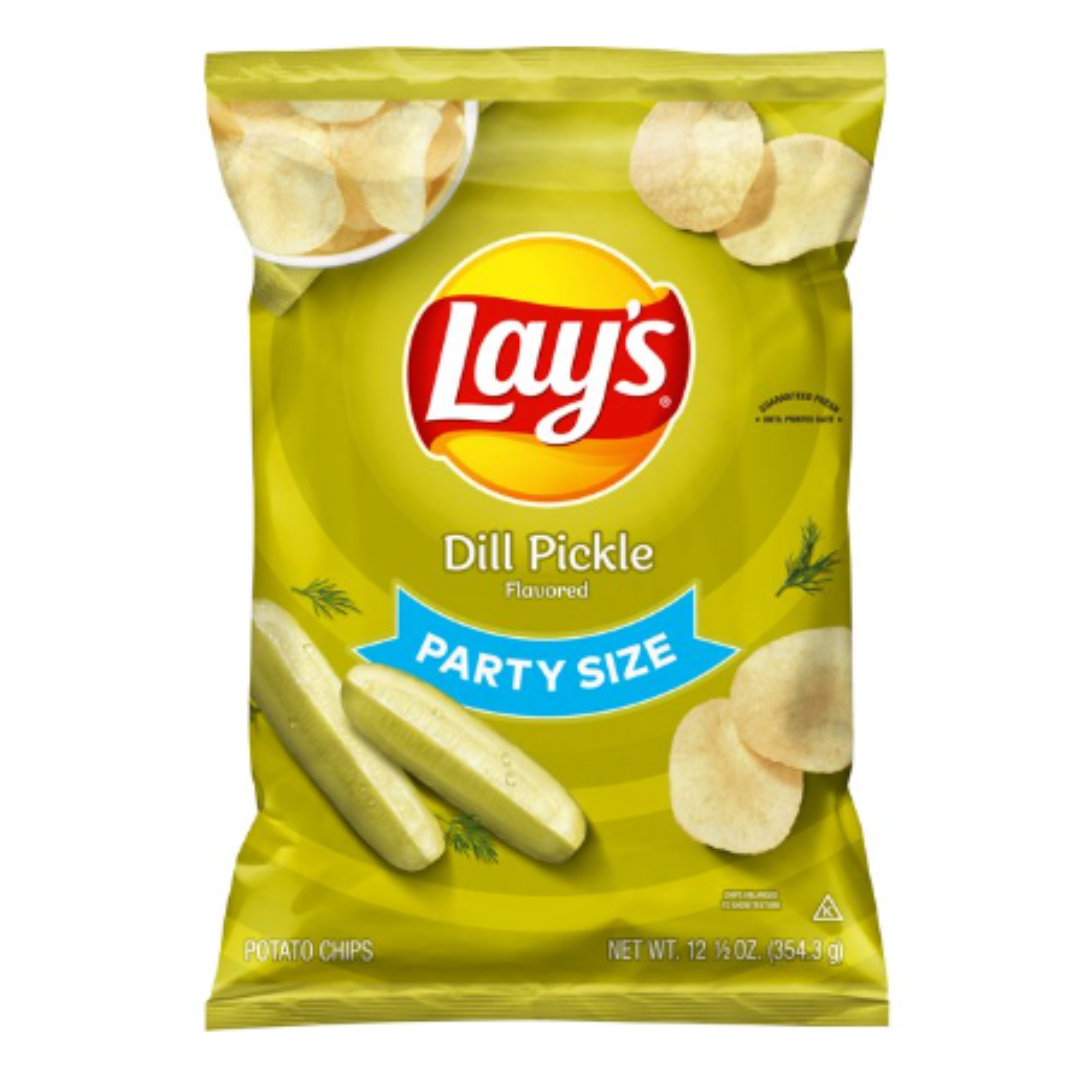 Lay's Dill Pickle Flavored Potato Chips, Party Size, 12.5 Ounce