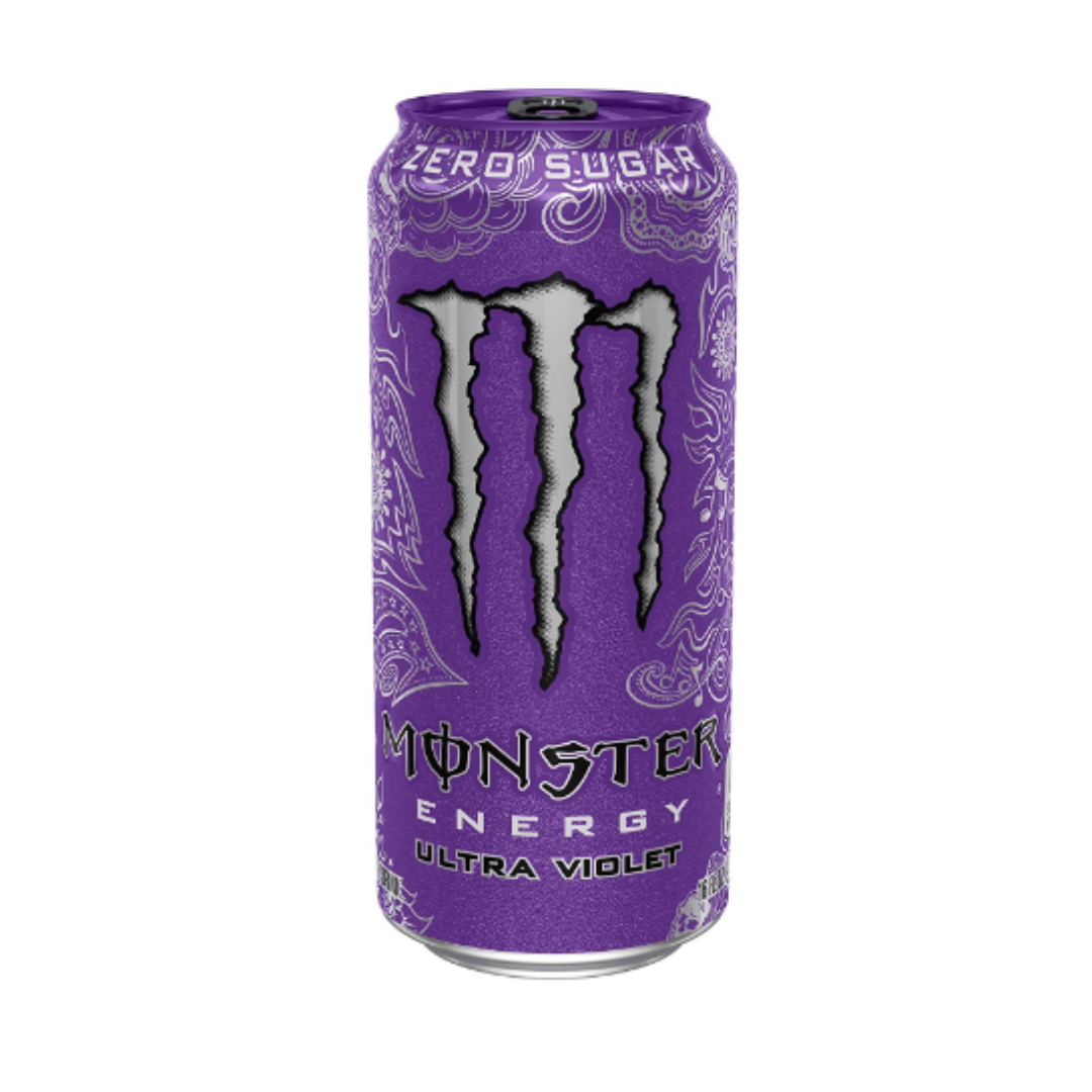Monster Energy Ultra Violet, Sugar Free Energy Drink 16 Ounce - Pack of 24