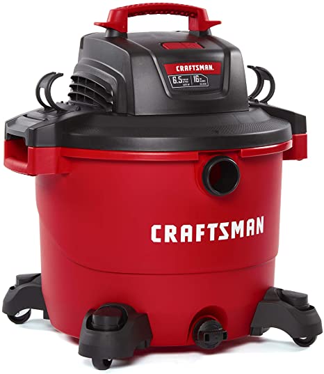 CRAFTSMAN CMXEVBE17595 16 Gallon 6.5 Peak HP Wet-Dry Vacuum, Red
