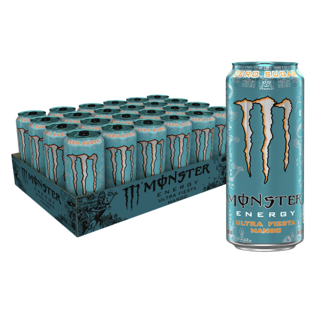 Monster Energy Ultra Fiesta, Sugar Free Energy Drink 16 Ounce - Pack of 24