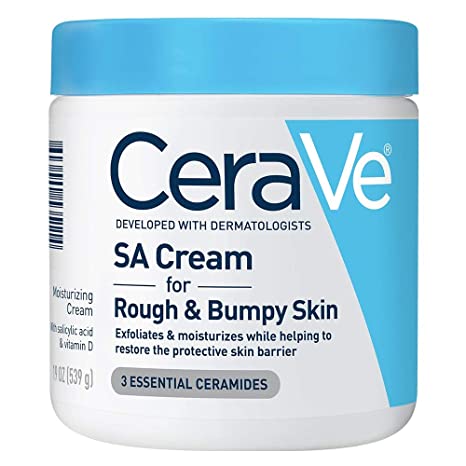 CeraVe Moisturizing Cream with Salicylic Acid Exfoliating Body Cream with Lactic Acid, Hyaluronic Acid, Niacinamide, and Ceramides